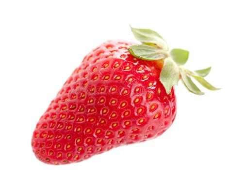 Whole Strawberry And Half On White Background Stock Image - Image of ...