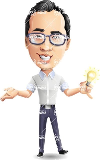 Cartoon Chinese Man Vector Character 112 Illustrations With An Idea