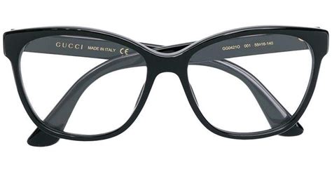 Gucci Square Cat Eye Glasses In Black Lyst
