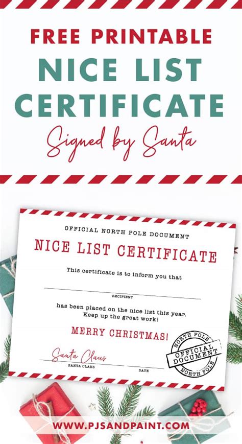 The selection of printable templates for certificates gives you ample choices for the award you want to present. Certificate Template Free Printable Santa Nice List Certificate 2019 / Santa "nice list" free ...