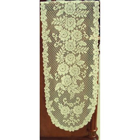 Table Runner Victorian Rose 13x72 Ecru Heritage Lace Elegance Of Lace