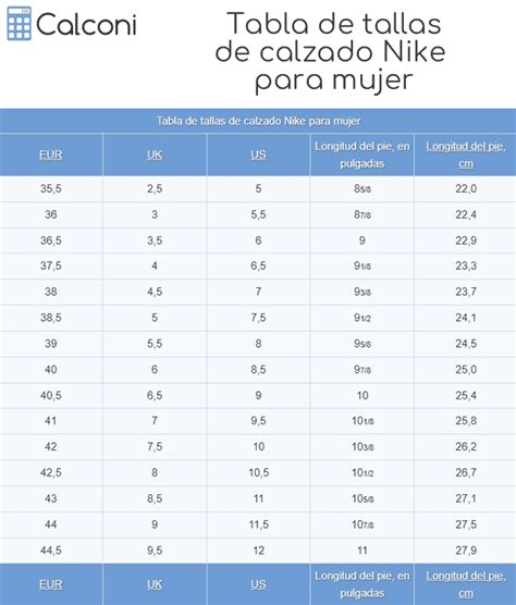 Guía De Tallas Nike Mujer 57 Off