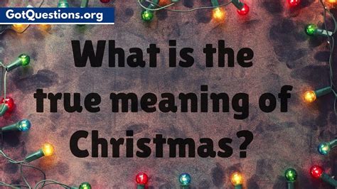 What Is The True Meaning Of Christmas The Truth About Christmas Youtube