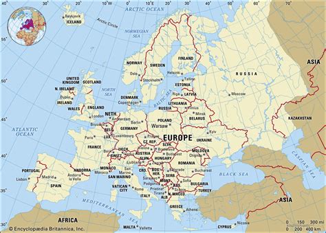 Map Of Europe With Landforms Map