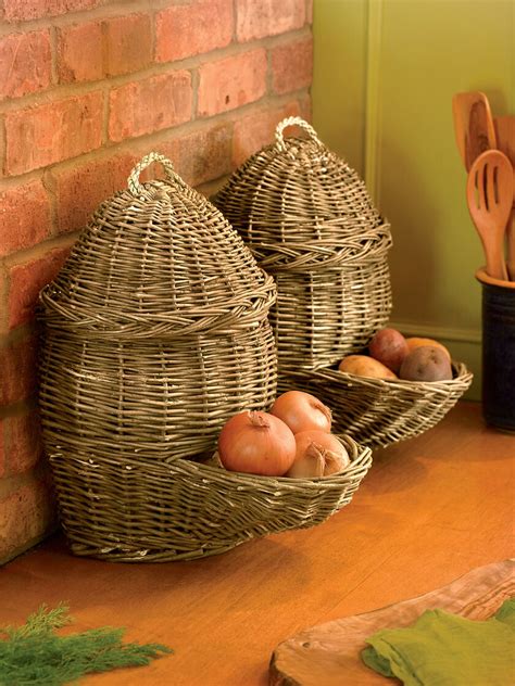 Countertop Potato And Onion Storage Baskets Set Of 2