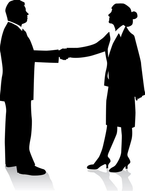 Businessperson Silhouette Handshake Shake Hands Png Download 2007