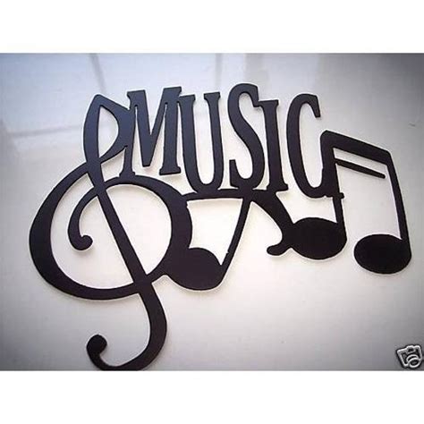 Metal Wall Art Music Word With Notes By Sayitallonthewall