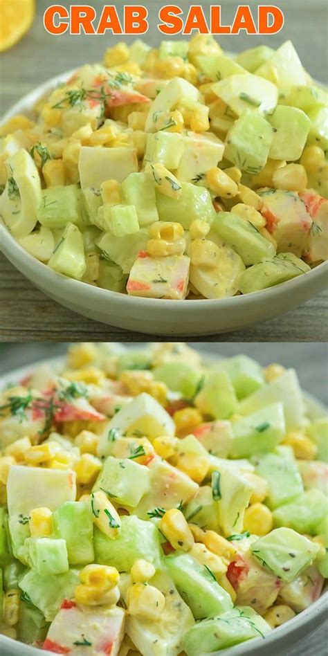 This link is to an external site that may or may not meet accessibility guidelines. Imitation Crab Salad - quick and easy crab salad made with crunchy cucumbers, sweet corn, and ...