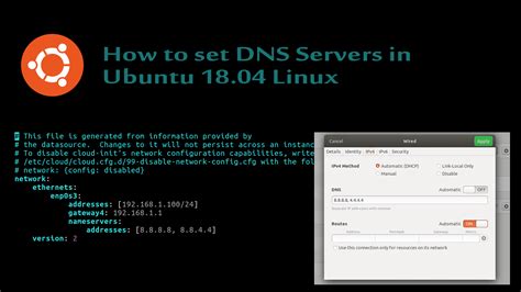 How To Set DNS Servers In Ubuntu 18 04 Linux