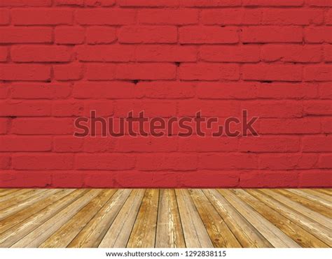 Interior Room Brick Wall Wooden Floor Stock Photo 1292838115 Shutterstock