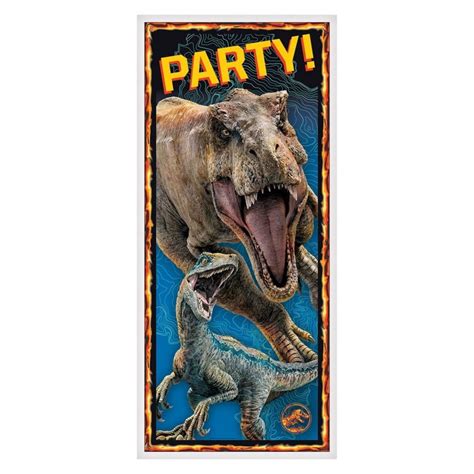 Jurassic World Door Cover Party Supplies 1 Piece