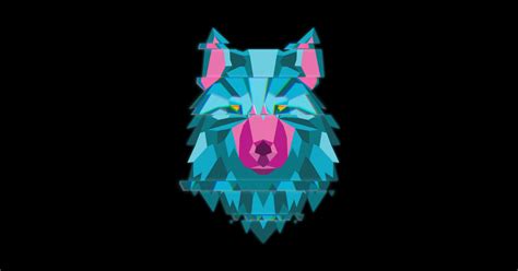 Wolf Wild Glitch Wolf Sticker Teepublic