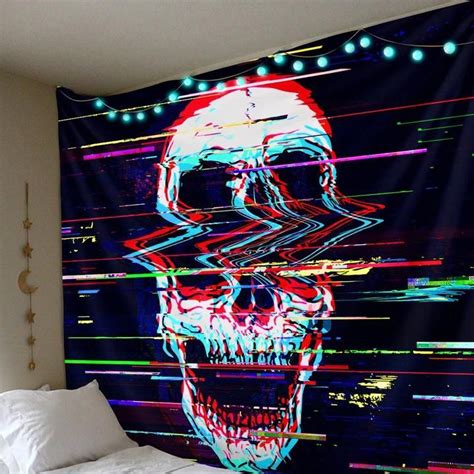 5 out of 5 stars. Digital Skull Tapestry - Trippy Tapestry in 2020 | Trippy tapestry, Tapestry, Art