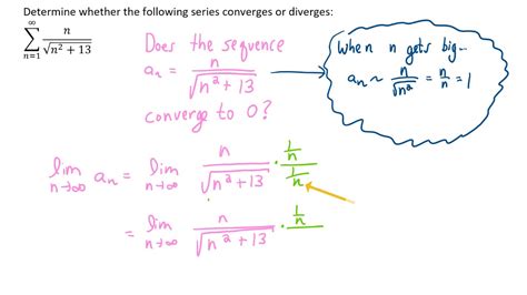 determine whether the following series converges or diverges sum n sqrt n 2 13 series 1