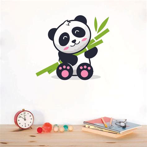 Baby Panda Bamboo Cute Adorable Zoo Animal Cartoon