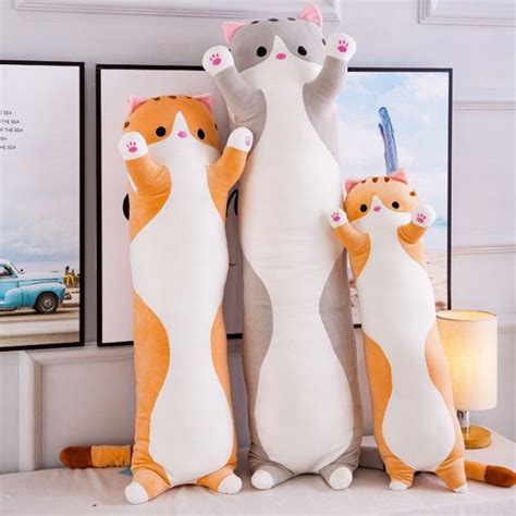 Extra 8off164 43ftlong Cat Stuffed Toy Plush Doll Cat Pillow Birthday T Shopee