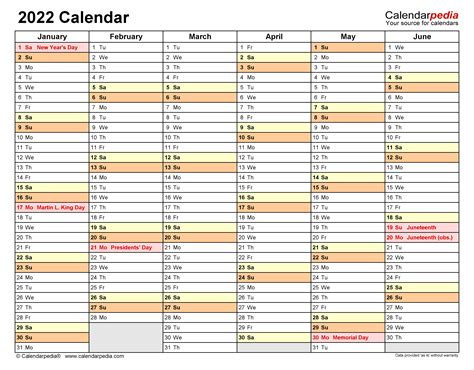 Free Calendar Template 2022 Excel Calendar Example And Ideas