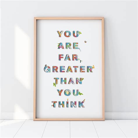You Are Great Giclée Print Inspiring Poster Motivational Etsy