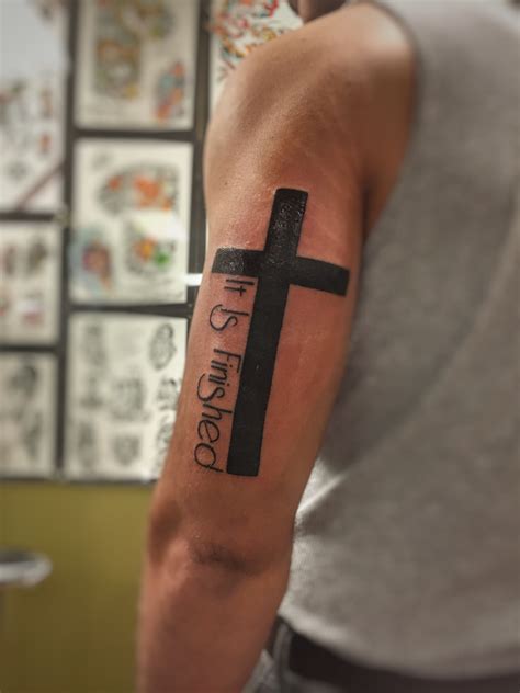 Arm Bible Verse Cross Tattoos For Men