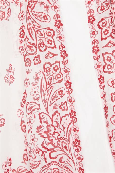 Alexandre Vauthier Paisley Print Cotton Voile Midi Shirt Dress The Outnet