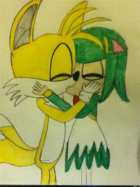 Cosmo was watching the book of pooh and her boyfriend miles tails prower showed up. Tails X Cosmo Happy Kiss by tailsthefoxlover715 on deviantART