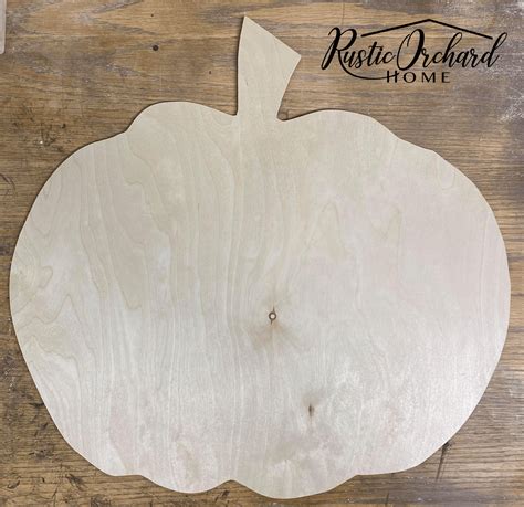 Painted Wood Pumpkin Cutout Rustic Orchard Home