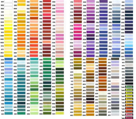 New Brothread Color Conversion Chart