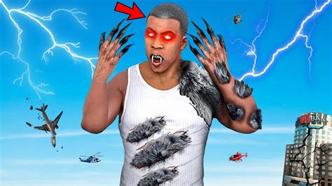 Franklin Becomes A Werewolf In Gta 5 Mods Human To Werewolf Youtube