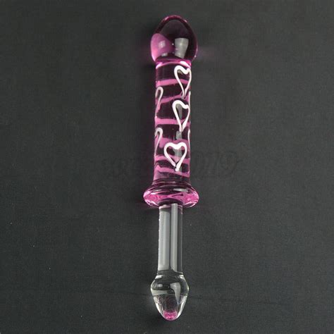 Pink Double End Glass Anal Butt Plug Dildo Anal Sex Toys For Men Women