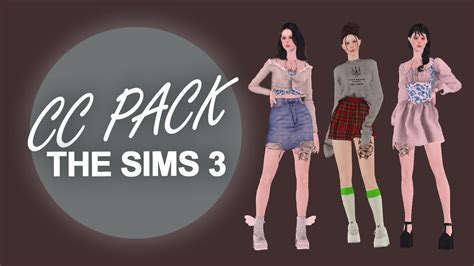 Cc Pack Sims 3 Clothes Hair Folder Mods Free Youtube