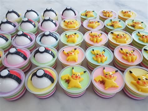 Yochanas Cake Delight Pokemon Jelly Cups