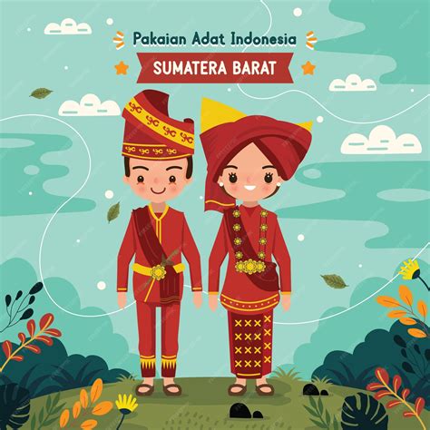 Premium Vector Pakaian Adat Indonesia Sumatera Barat