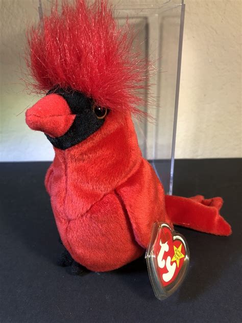 Ty Beanie Baby Mac The Cardinal Rare With Errors Retired