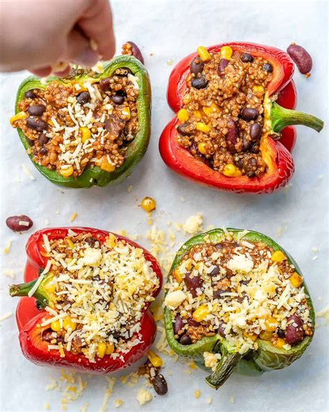 Easy Vegetarian Stuffed Peppers Healthy Fitness Meals