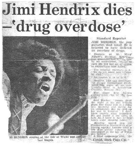 Jimi Hendrix Jimi Hendrix Historical News Historical Newspaper