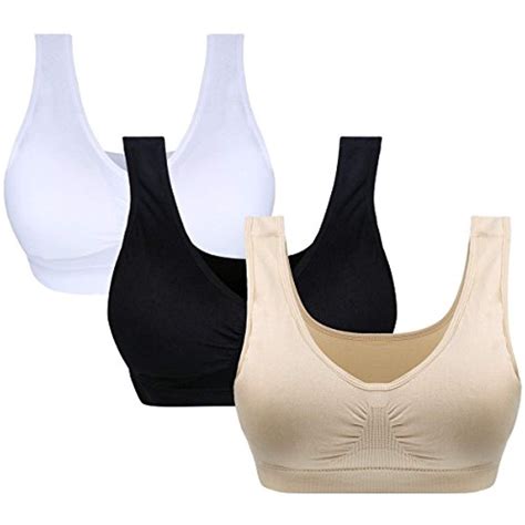 Traderplus Pack Women S Seamless Yoga Sports Bras With Removable Pads Running Fitness Athletic