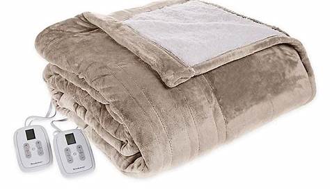 Brookstone® n-a-p® Reversible Sherpa Heated Throw Blanket | Bed Bath