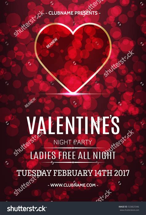 valentines day party flyer typography flyer stock vector royalty free 533823346 shutterstock
