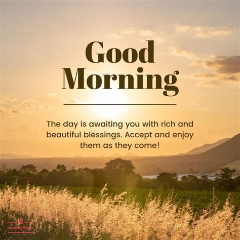Inspirational Good Morning Blessings Quotes Encouraging Morning