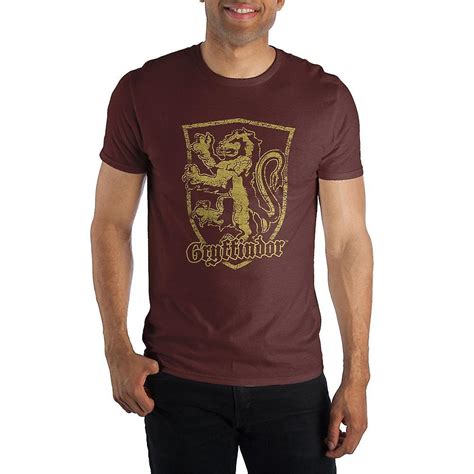 Harry Potter Gryffindor Logo Mens Burgundy T Shirt Fruugo Dk