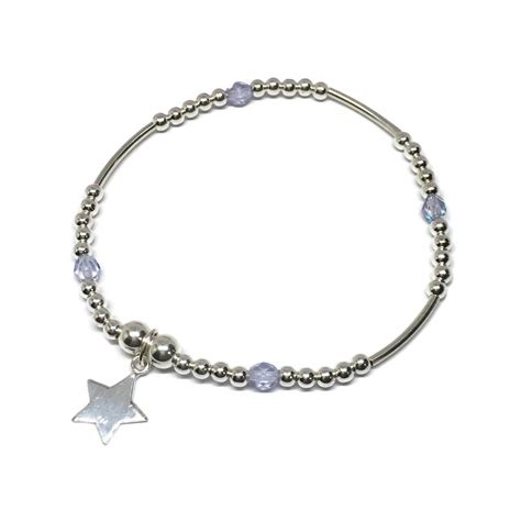 Silver Star Bracelet With Swarovski Crystals By Flawless