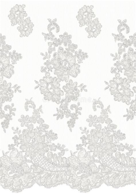 Seamless Vector White Lace Pattern Stock Vector Illustration Of