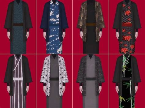 Traditional Mens Yukata For The Sims 4 Spring4sims Sims 4 Dresses