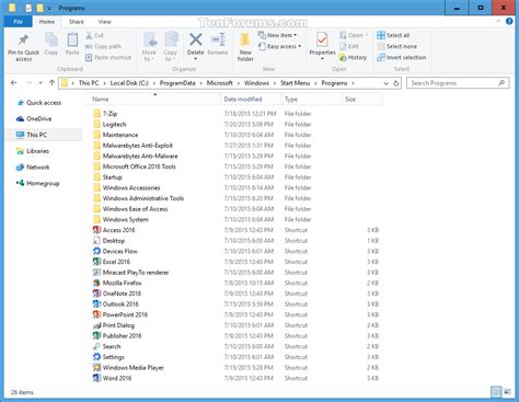 All Apps In Start Menu Add Or Remove Items In Windows 10 Windows 10