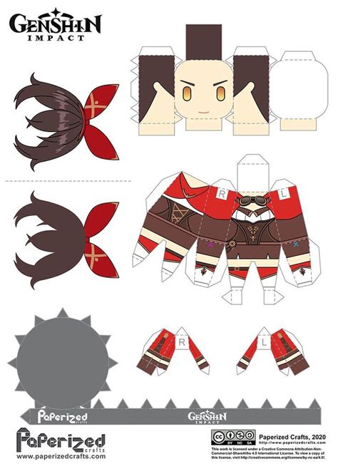 Genshin Impact Amber Papercraft In 2022 Anime Paper Anime Crafts