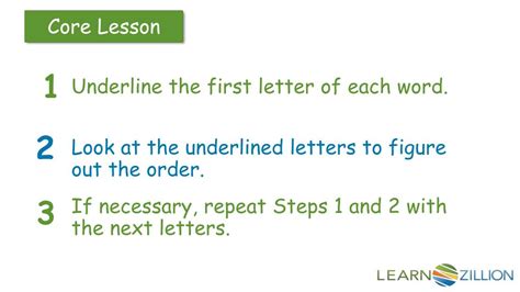 I know the quick and easy way to *a very few referencing systems ask for the bibliography to be in the order in which the references appear in the text. PPT - How do you put words in alphabetical order? For ...