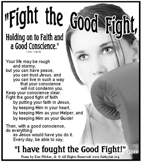 Fight The Good Fight Prayer Scriptures Faith Qoutes Faith Prayer