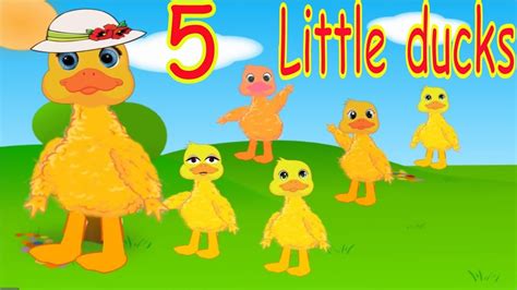 5 Little Ducks And Lyrics Splashing In The Sea 5 Patitos Numbers Lbb