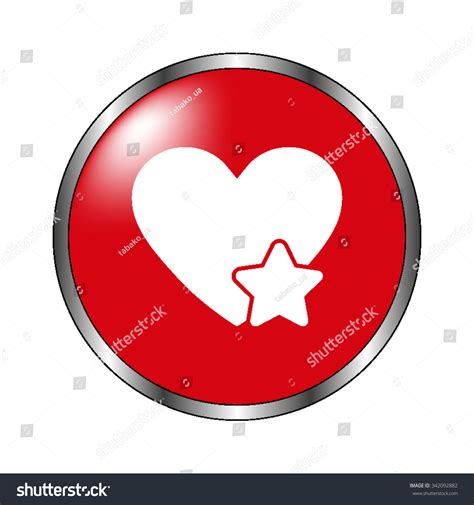 Add Favorites Heart Star Vector Icon Stock Vector Royalty Free