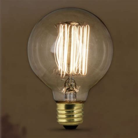 They provide the purest artificial. Vintage style antique Edison 60W (watt) 120V (volt) clear ...